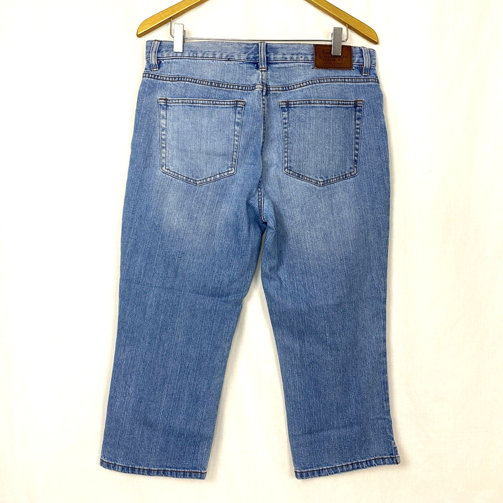 Ralph Lauren Jeans Co Capri Jeans Womens 8 (34x22) Classic Midcalf Blue Y2K‎ LRL